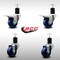 Service Caster 3'' SS Solid Poly Swivel 1-3/4'' Expanding Stem Caster Set 2 Total Lock Brakes, 4PK SCC-SSEXTTL20S314-SPUS-2-S-2-134 - alternate 4